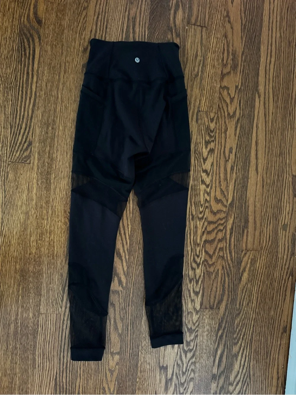 lululemon athletica Black High-Rise Mesh Panel Leggings